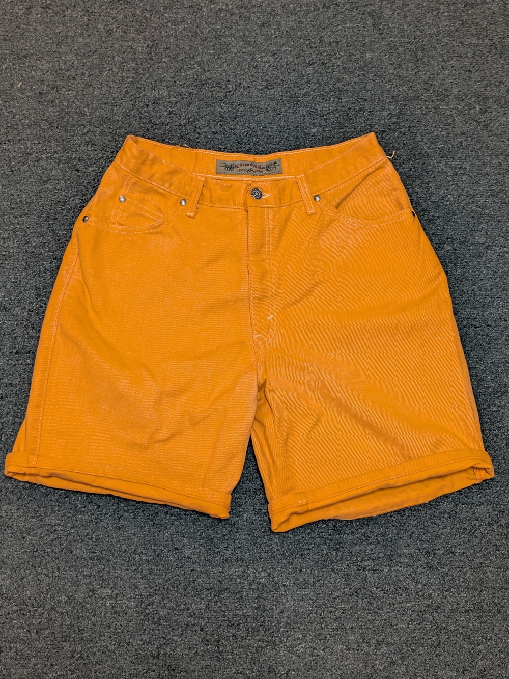Vintage 90s Levi's 900 Series Tangerine Knee-Length Shorts Sz 13